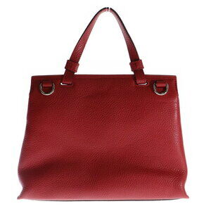 Gucci RED Bag Leather Shoulder Daily Handbag Bamboo Red